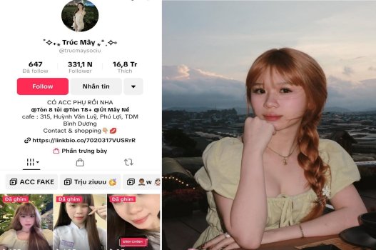 Sex Trúc Mây tiktoker 300K bị phát tán